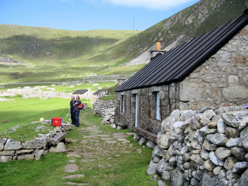The restored cottage on the street