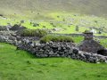 The old houses with the turf roofs